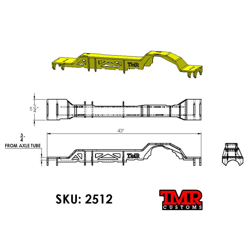 05+ Dana 60 LOW PROFILE FULL WIDTH Truss - FITS '05-'CURRENT FORD SUPER DUTY High Pinion - Image 4