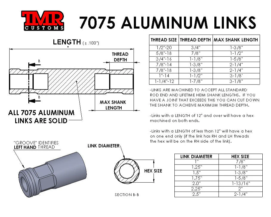7075 Aluminum Links - 2.5" Diameter - Image 3
