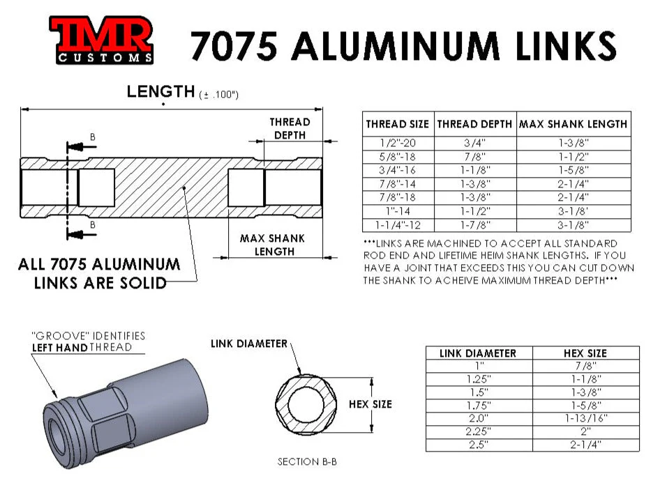 7075 Aluminum Links - 2" Diameter - Image 3