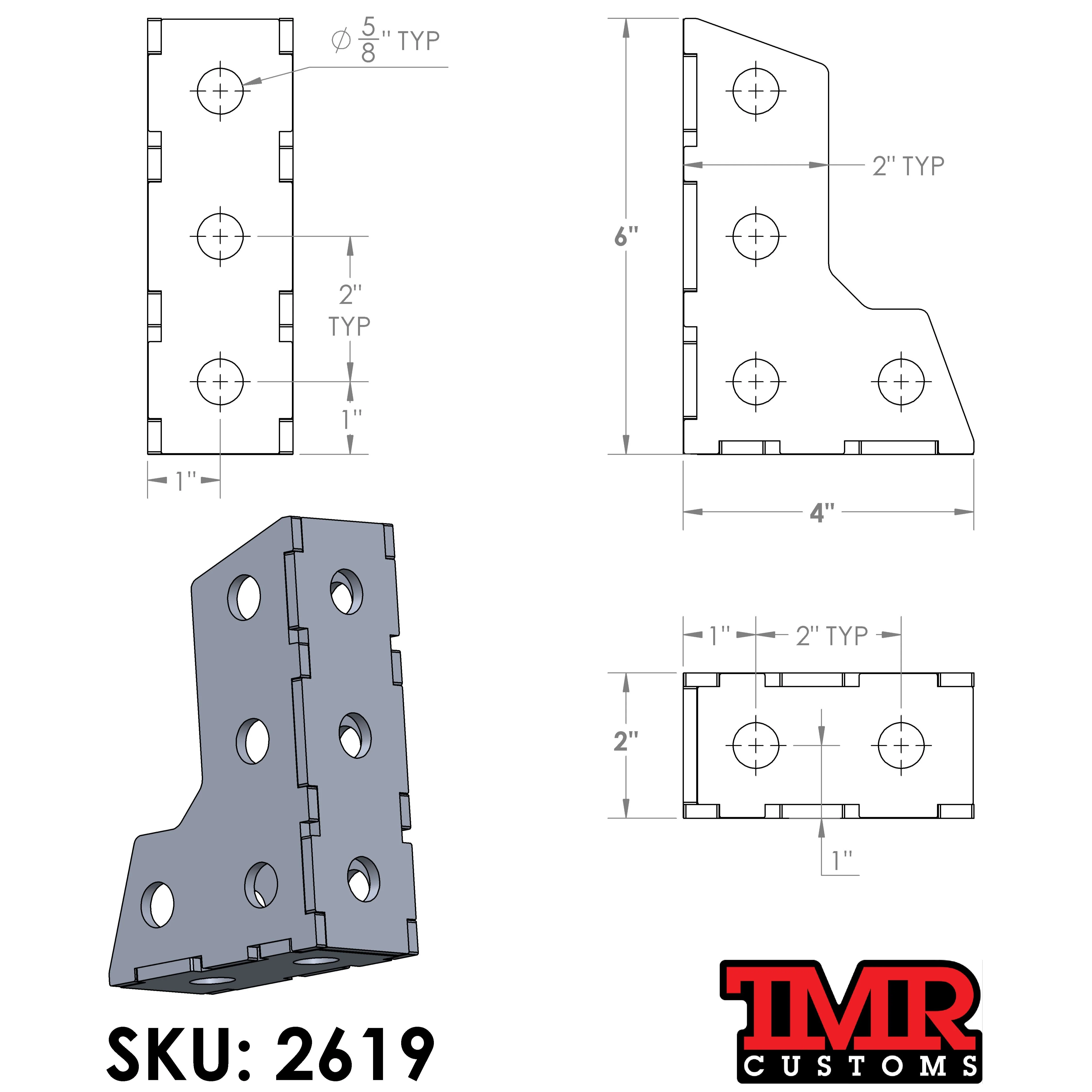 90° Fabrication Square - 6" x 4" x 2" - Image 6