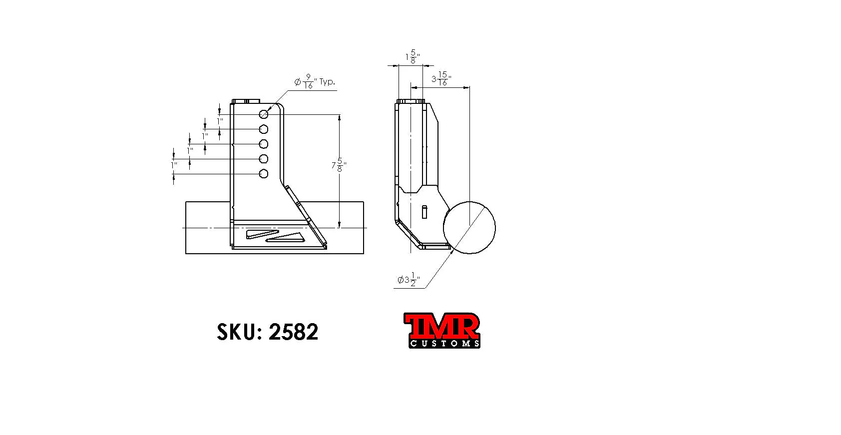 Adjustable Track Bar Bracket - Axle Mount - EXTENDED HEIGHT - Image 6