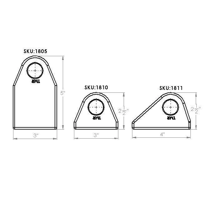 Weld On D-Ring/Shackle Mounts - Weld Thru - Image 2