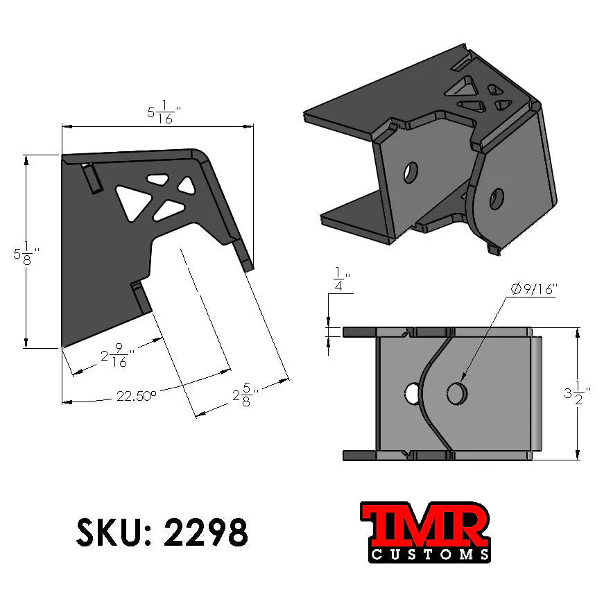 Frame Mount Upper Link Bracket (0 or 22 degree offset) - Image 6