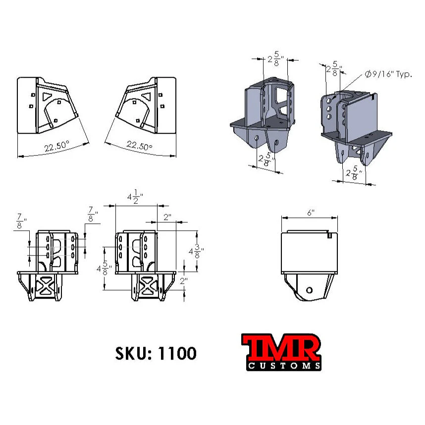 Frame Mounted 4 Link Brackets - Image 2