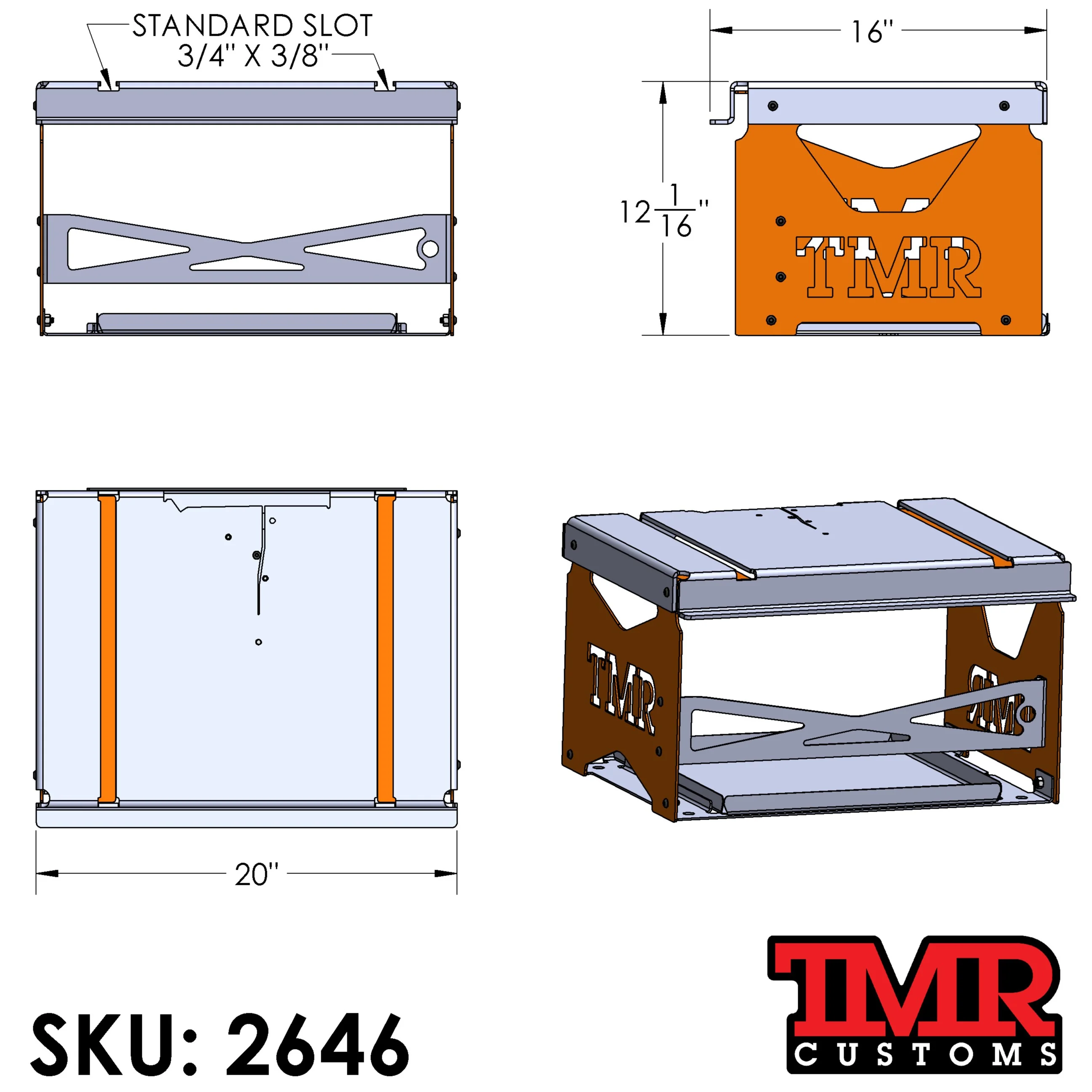 TMR Portaband Stand – Benchtop Table (FITS MILWAUKEE 2929-20) - Image 8